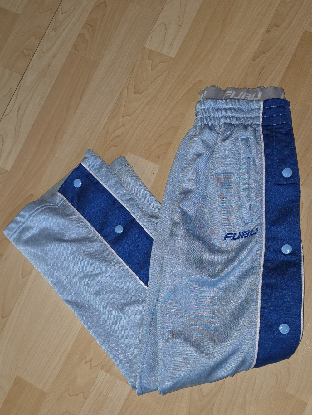 Vtg Y2k FUBU Snap Pants Boxer Hip Hop Medium 10-12